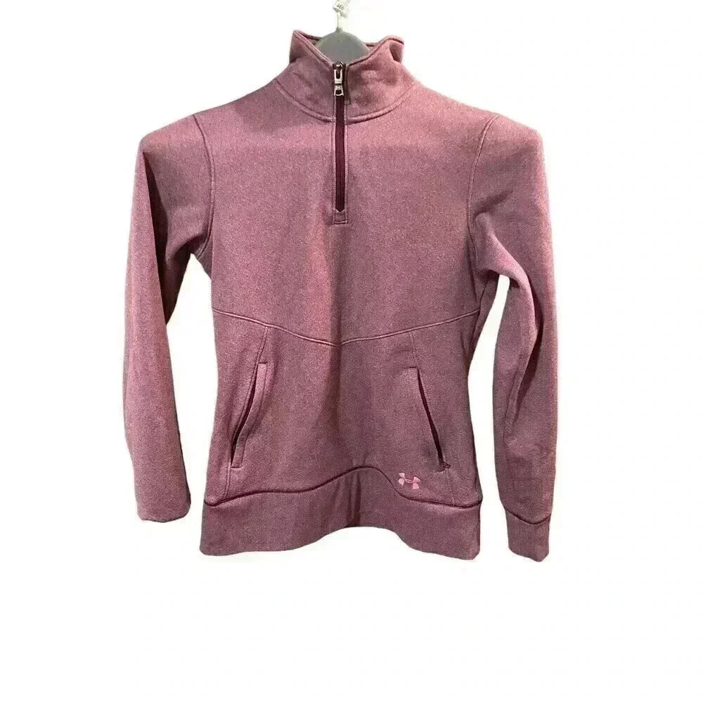 Under Armour Cold Gear Pullover Sweatshirt Women's 1/4 Size Small Fitted